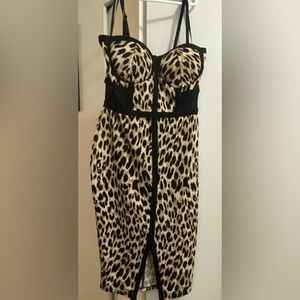 Material Girl dress Large leopard bodycon
